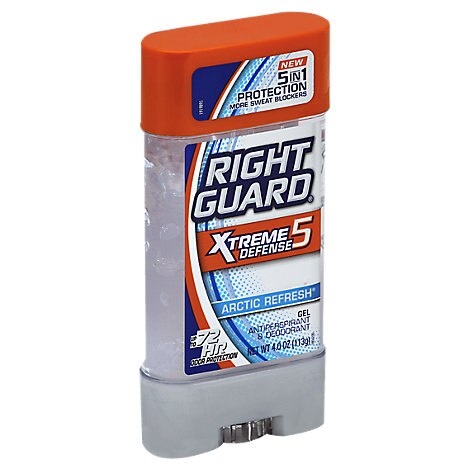 slide 1 of 1, Right Guard Extreme Defense 5 Antiperspirant & Deodorant Gel Arctic Refresh, 4 oz