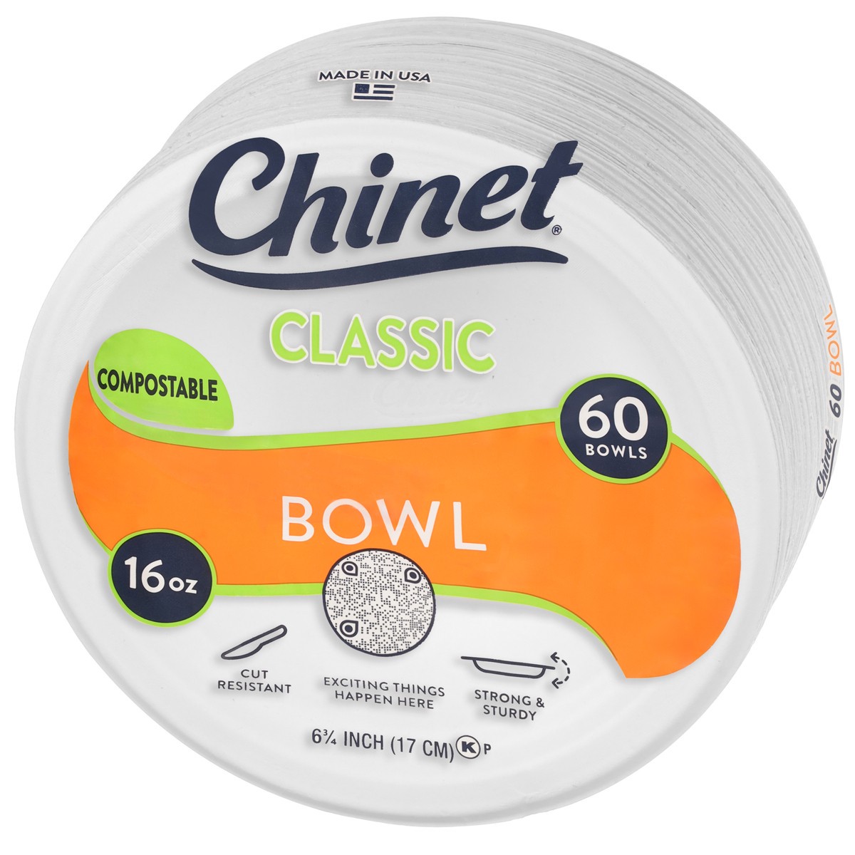 slide 7 of 10, Chinet Bowl 16 Oz - 60 Count, 60 ct