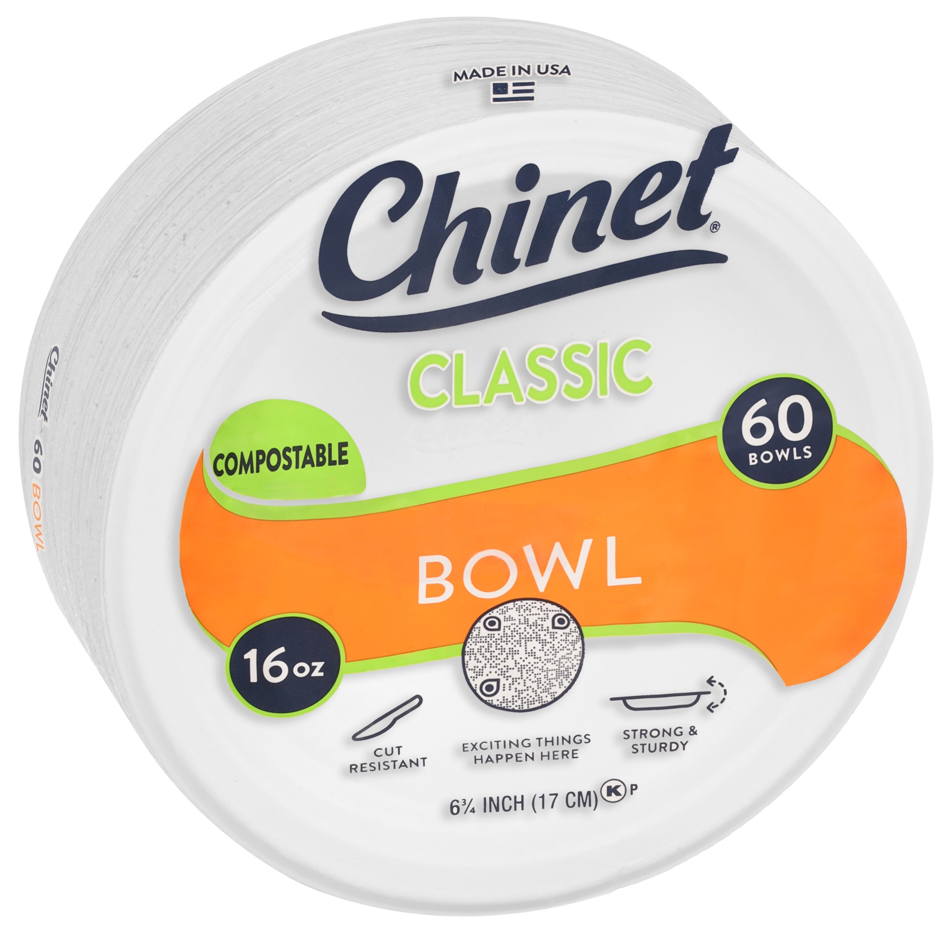 slide 8 of 10, Chinet Bowl 16 Oz - 60 Count, 60 ct