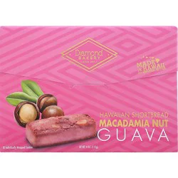 Diamond Bakery Cookies Hawaiian Shortbread Macadamia Nut Guava 10 Count - 4 Oz
