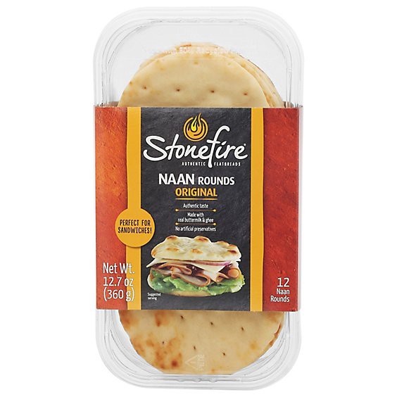 slide 1 of 1, Stonefire Original Naan - 12.7 Oz, 12.7 oz