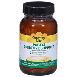 Country Life Papaya Digestive Support - 200 Count