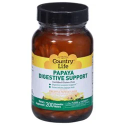 Country Life Papaya Digestive Support - 200 Count