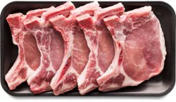 Signature Select Thin Bone In Pork Loin Chop Center Cut - 1.5 Lb