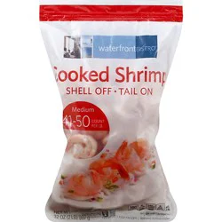 Waterfront Bistro Shrimp Cooked 41-50 Count Tail On Frozen - 2 Lb