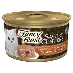 Fancy Feast Cat Food Wet Savory Centers Chicken Pate - 3 Oz