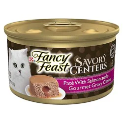Fancy Feast Cat Food Wet Savory Centers Salmon Pate - 3 Oz
