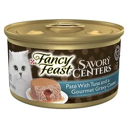 Fancy Feast Cat Food Wet Savory Centers Tuna Pate - 3 Oz