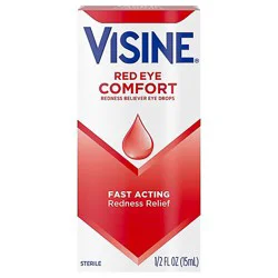 Visine Eye Drops Red Eye Comfort Redness Relief - 0.5 Fl. Oz.