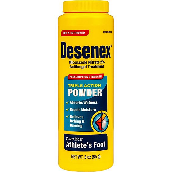 slide 1 of 1, Desenex Athlete Foot Powder - .85 Gram, 3 oz