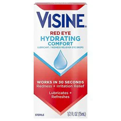Visine Eye Drops Red Eye Hydrating Comfort - 0.5 Fl. Oz.