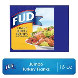 Fud Turkey Franks Jumbo - 16 Oz