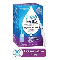 Thera Tears Eye Drops Dry Eye Therapy Lubricant 30 Count - 0.60 Fl. Oz.