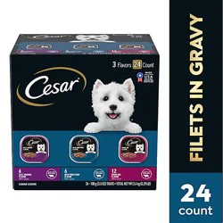 Cesar Filets In Gravy Filet Mignon New York Strip & Prime Rib Adult Wet Dog Food Vp - 24-3.5 Oz
