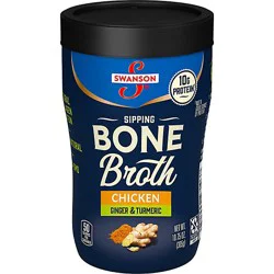 Swanson Sipping Chicken Bone Broth With Ginger And Turmeric - 10.75 Oz