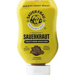 Sauer Frau Sauerkraut Squeezable Craft Beer Mustard - 18 Oz
