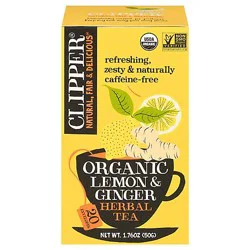 Clipper Organic Lemon & Ginger Herbal Tea - 1.76 Oz