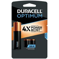 Duracell Optimum 1.5v Alkaline Aa Batteries - 4 Count