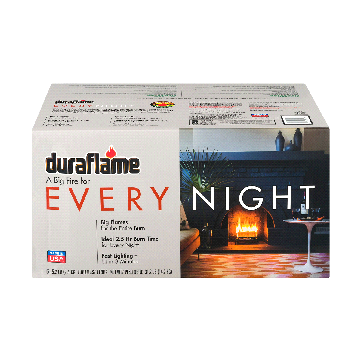 slide 1 of 25, Duraflame EVERY NIGHT Firelogs, 6 ct; 5.2 lb