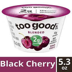 Too Good & Co. Cherry Low Fat Lower Sugar Gluten Free Greek Yogurt - 5.3 Oz