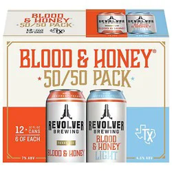 Revolver Brewing Blood & Honey 50/50 Variety Pack Craft Beer 7.0% Abv In Cans - 12-12 Fl. Oz.