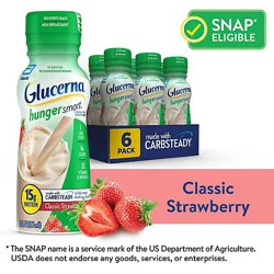 Glucerna Hunger Smart Diabetes Nutritional Shake Ready To Drink Creamy Strawberry - 6-10 Fl. Oz.