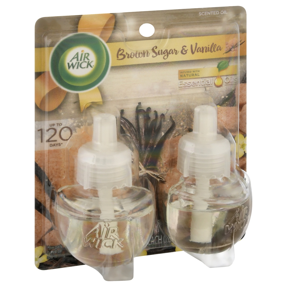 slide 2 of 8, Air Wick Scented Oil - Twin Refill Essential Oils Vanilla Creme, 2 ct; 0.67 fl oz