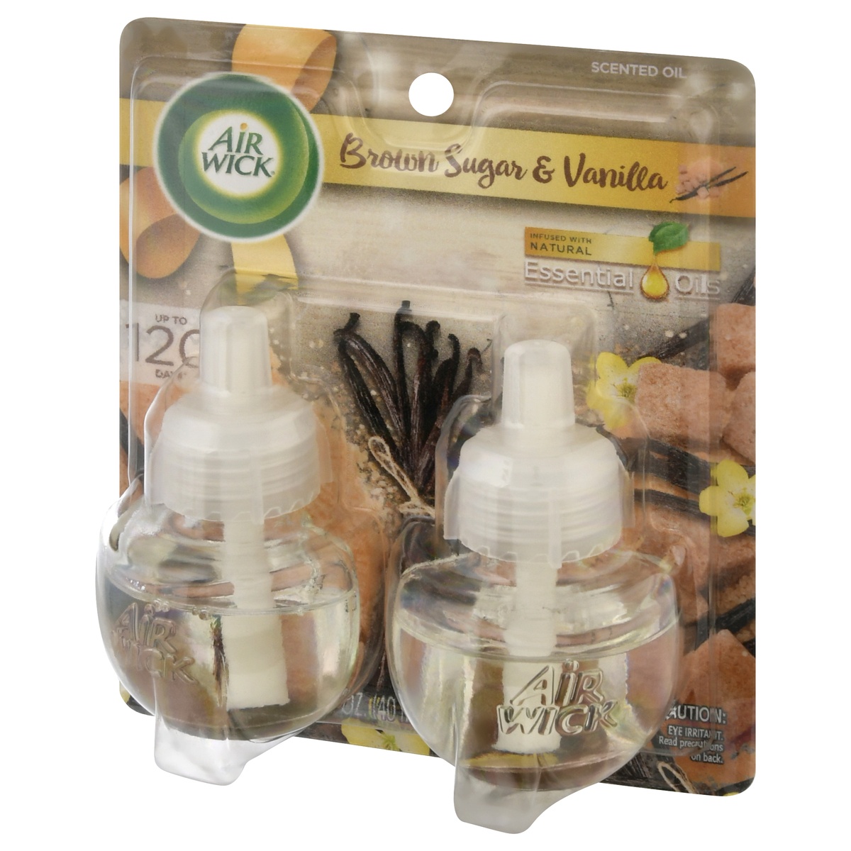 slide 3 of 8, Air Wick Scented Oil - Twin Refill Essential Oils Vanilla Creme, 2 ct; 0.67 fl oz