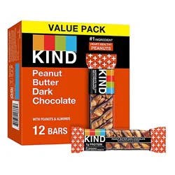 Kind Peanut Butter Dark Chocolate Gluten Free Snack Bars - 12-1.4 Oz