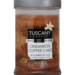 Tuscany Candle Premium Marbled Wax Candle Cinnamon Coffee Cake - 18 Oz