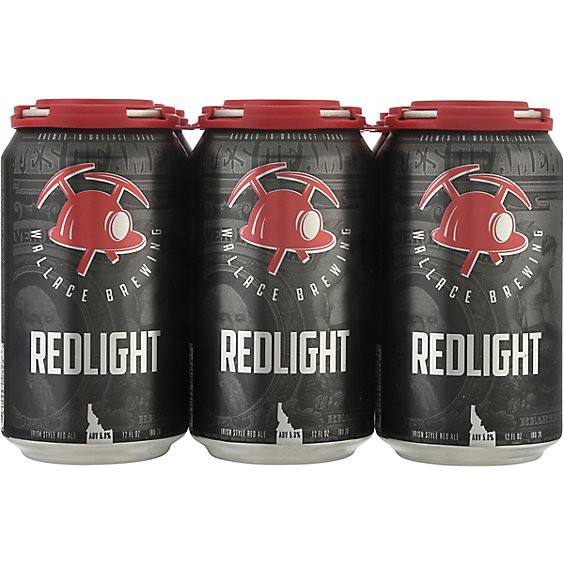 slide 1 of 1, Wallace Redlight Irish Red Ale In Cans - 6-12 Fl. Oz., 6 ct; 12 fl oz