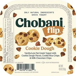 Chobani Flip Chocolate Chip Cookie Dough Low-Fat Greek Yogurt - 4.5 Oz