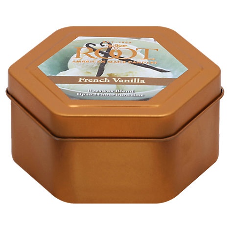 slide 1 of 1, Root Candle Beeswax Blend French Vanilla Traveler Tin, 4 oz