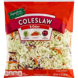 Signature Farms Three Color Cole Slaw - 14 Oz