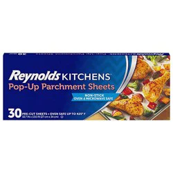 Reynolds Kitchens Parchment Paper Sheets Pop Up 10.7 Inch X 13.6 Inch - 30 Count