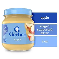 Gerber 1st Foods Natural Apple Baby Food Jar - 4 Oz