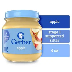 Gerber 1st Foods Natural Apple Baby Food Jar - 4 Oz