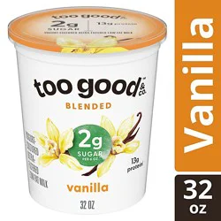 Too Good & Co. Vanilla Low Fat Lower Sugar Gluten Free Greek Yogurt - 32 Oz