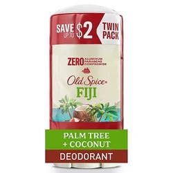 Old Spice Aluminum Free Mens Deodorant Fiji With Palm Tree Twin Pack - 2-3 Oz