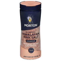 Morton Salt Himalayan Pink Coarse All Natural - 17.6 Oz