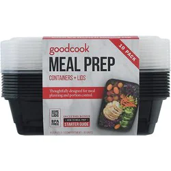 Goodcook Containers + Lids Meal Prep 1 Compartment 4 Cup - 10 Count