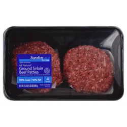 Signature Select 90% Lean Ground Sirloin Patty 10% Fat - 1.33 Lb