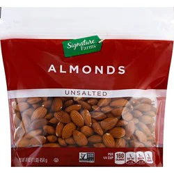 Signature Select/farms Unsalted Raw Almonds - 16 Oz