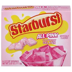 Starburst Gelatin Strawberry 6 Serve - 3.94 Oz