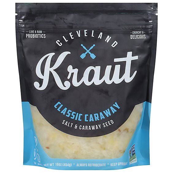 slide 1 of 1, Cleveland Kraut Sauerkraut Classic Caraway - 16 Oz, 16 oz