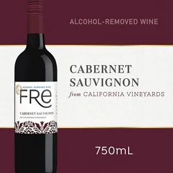 Fre Cabernet Wine Alcohol Removed Sauvignon Red Wine Bottle - 750 Ml