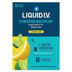 Liquid I.v. Hydration Multiplier Lemon Lime Electrolyte Powder Drink Mix - 15 Count