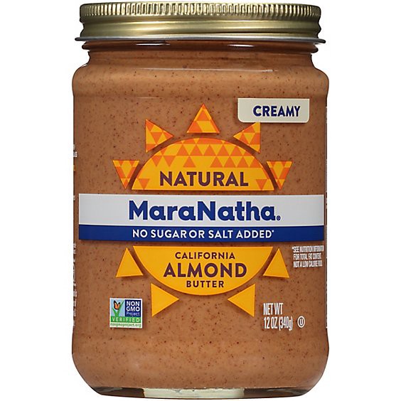 slide 1 of 1, Maranatha Almond Butter Creamy No Added Sugar Or Salt - 12 Oz, 12 oz
