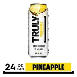 Truly Hard Seltzer Spiked And Sparkling Water Pineapple 5% Abv Can - 24 Fl. Oz.