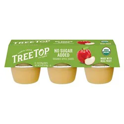Tree Top Apple Sauce Organic No Sugar Added - 6-4 Oz